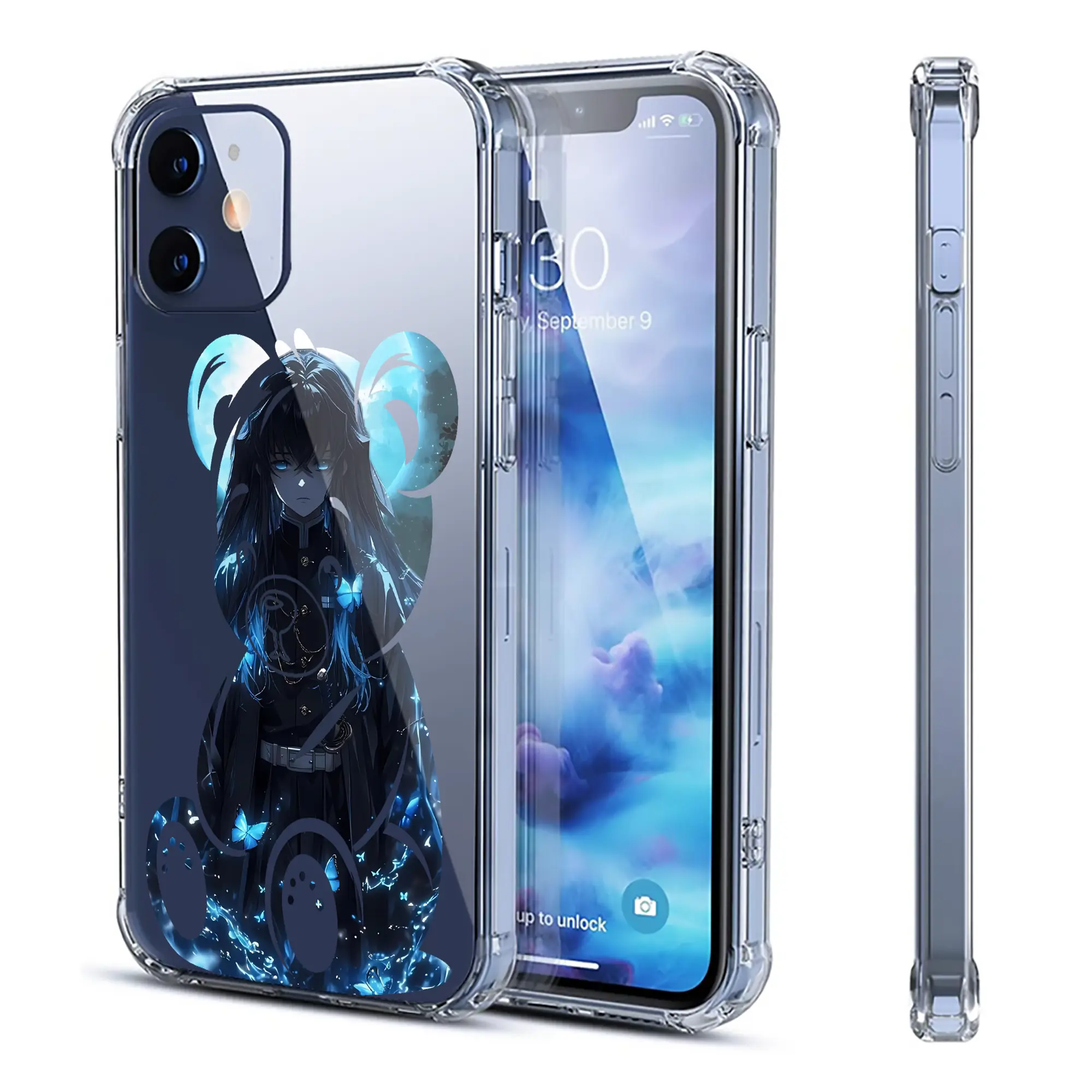 鬼滅の刃 グッズ,時透 無一郎 - IPhone 12シリーズ対応 ・ 透明スマホケース ・ クリアソフトケース ・ TPU素材 ・ 耐衝撃 ・ 高密着 ・ 防汚 防指紋 ・ 簡単着脱